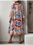 Kadın Kısa Kollu önü Açık Belden Kuşaklı Uzun Kimono